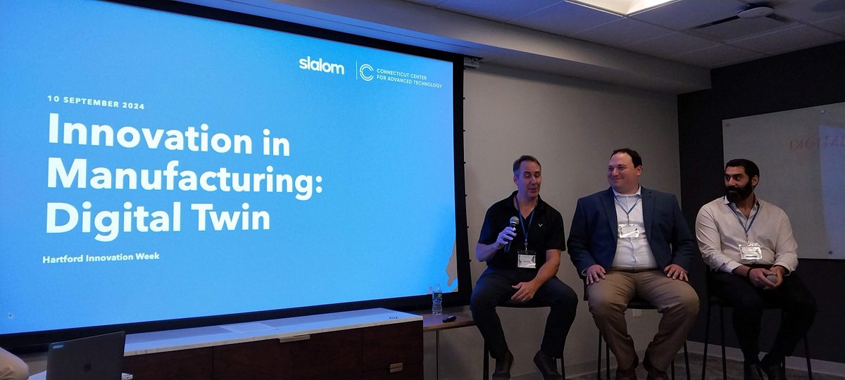 Supriyo SB Chatterjee (@sbc111) on Twitter photo Innovation in Manufacturing: Digital Twin
An excellent presentation & panel discussion by <a href="/Slalom/">Slalom</a> and <a href="/CCATInc/">Connecticut Center for Advanced Technology, Inc.</a>
Part of #Hartford #Innovation Week. Hosted at City Place on Sept 10
#DigitalTwin #IoT #IIoT #AI #ML #BigData #Manufacturing #Industry4 #TechHartford Innovation in Manufacturing: Digital Twin
An excellent presentation & panel discussion by <a href="/Slalom/">Slalom</a> and <a href="/CCATInc/">Connecticut Center for Advanced Technology, Inc.</a>
Part of #Hartford #Innovation Week. Hosted at City Place on Sept 10
#DigitalTwin #IoT #IIoT #AI #ML #BigData #Manufacturing #Industry4 #TechHartford