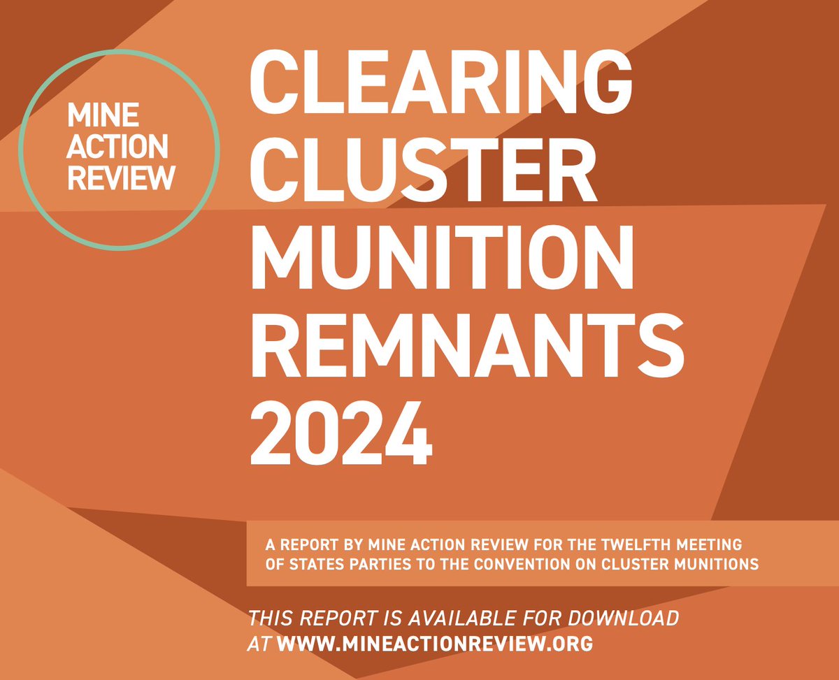 We've started the clearance session at <a href="/ISUCCM/">Convention on Cluster Munitions</a> #CCM12MSP. 'Clearing Cluster Munition Remnants 2024' report found that global clearance of #clustermunition-contaminated area in 2023 totalled 185km2, an increase of more than 8% on the almost 171km2 cleared in 2022 and a new annual