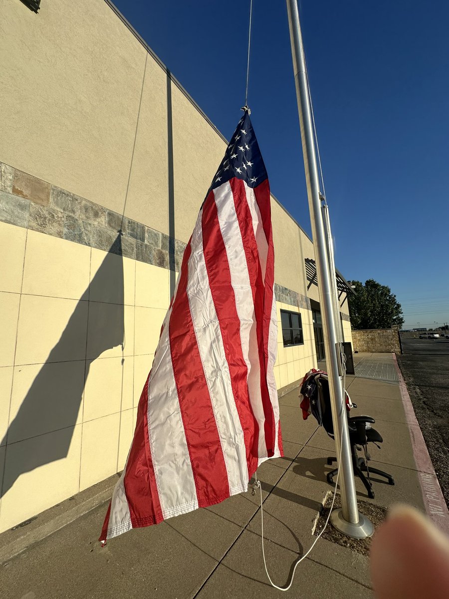 RequiredTeam's tweet image. Today we replace our torn and weathered flag to honor all and show our pride in our country. With today being 9/11 is reminds us that in even our darkest hours our resilience and truly are one nation! #remember #oldglory #USA
