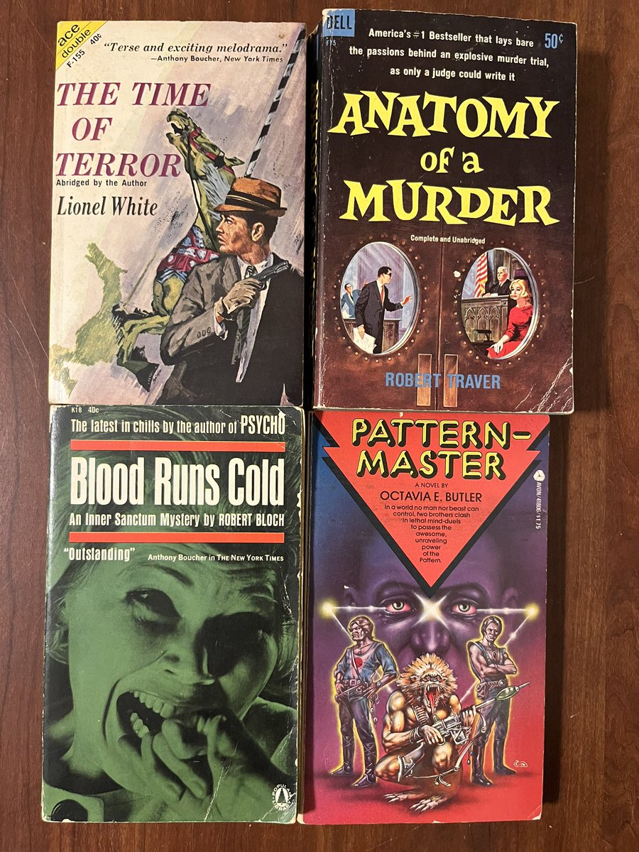 PaperbackPapa's tweet image. Walked into a dinky little thrift store in a small Florida town this morning and found these paperbacks. I’d been on a run of bad hunting luck lately.  Maybe the worm has turned.