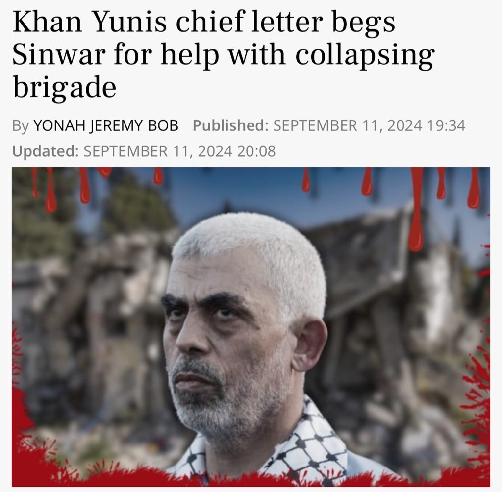 koshercockney's tweet image. Holy sh*t. Read this.

In a letter to Sinwar from a Hamas leader. Hamas have admitted the IDF has killed 50% of their numbers, approximately 17k terrorists.

So even if the Hamas’ casualty figure of 40,000 is to be believed, you know, the one that doesn’t differentiate between…