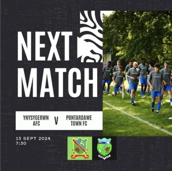 Next up for the Town is a Friday night game against <a href="/FcYnysygerwn/">Ynysygerwn FC</a> at the Llandarcy Academy of Sport #UppaPonty