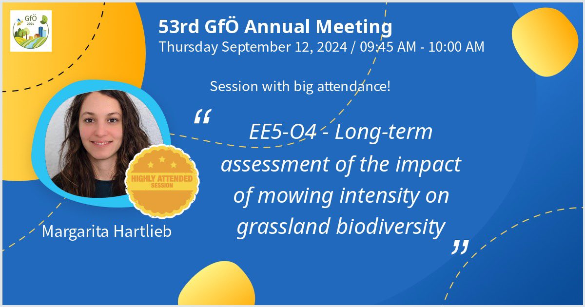 MHartlieb (@hartlieb_m) on Twitter photo I am speaking at 53rd @GfoeSoc Annual Meeting. Please check out my talk if you're attending the event! <a href="/BExplo_de/">Biodiversitäts-Exploratorien</a> <a href="/biodivkultur/">BioDivKultur</a> #mowingindex I am speaking at 53rd @GfoeSoc Annual Meeting. Please check out my talk if you're attending the event! <a href="/BExplo_de/">Biodiversitäts-Exploratorien</a> <a href="/biodivkultur/">BioDivKultur</a> #mowingindex