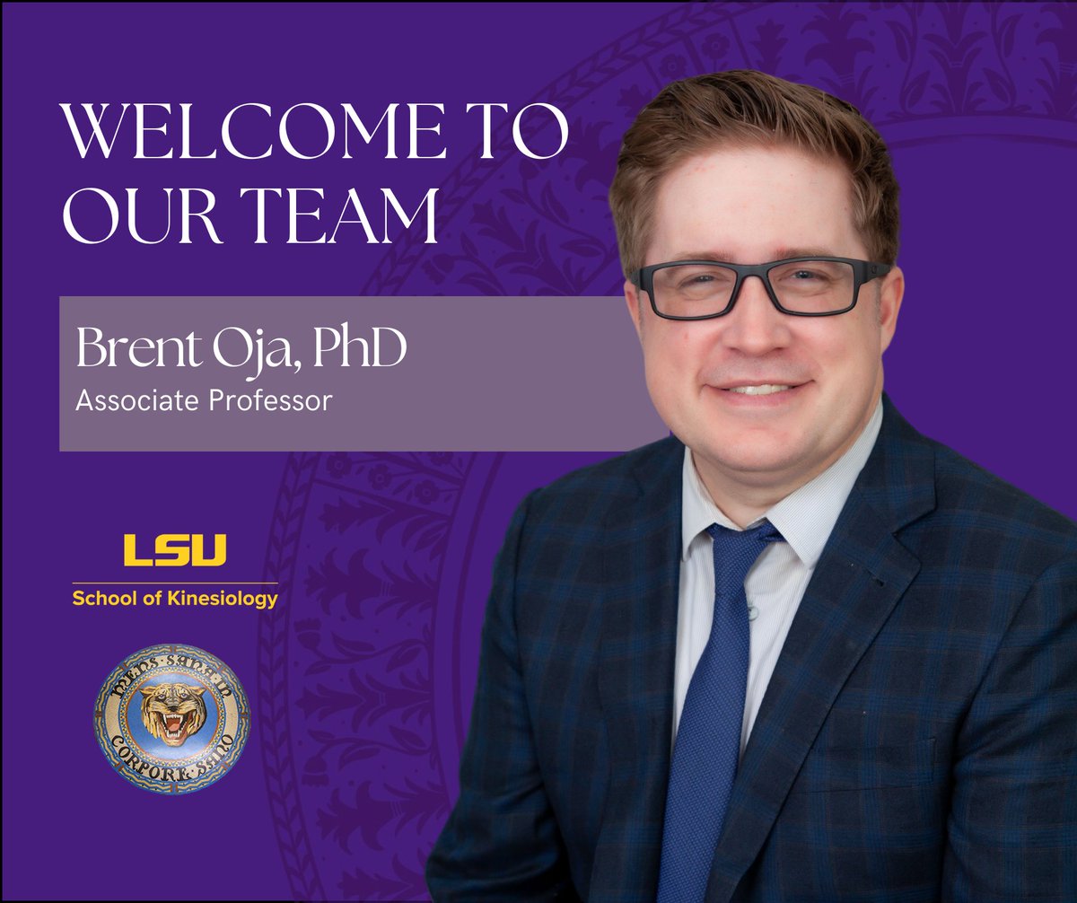 We are excited to welcome Brent Oja, PhD to the LSU School of Kinesiology as an Associate Professor of Sport Management. Learn more about Dr. Oja at lsu.edu/chse/kinesiolo…

#WeBuildTeamsThatWin #GeauxChangeLives #YourPlaceForSportandHealth #LSUSportManagement