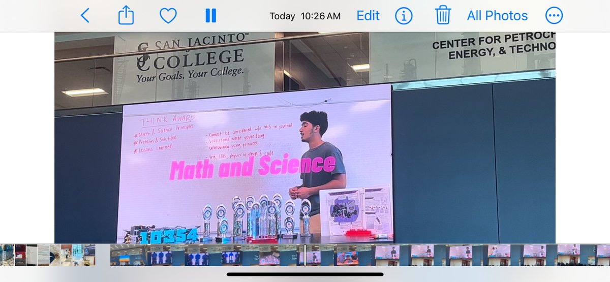 HSI_Sugarland's tweet image. 🚀🤖 Exciting news! Our HSI-SL FTC Robotics teams kicked off the season at San Jacinto College with a bang! Team MUSTANG 10354 was invited to share their Think Award experience. We’re pumped for this year’s challenge! Go Mustangs!! 🌟🔧 #FTCRobotics #MustangPride #SeasonKickoff24