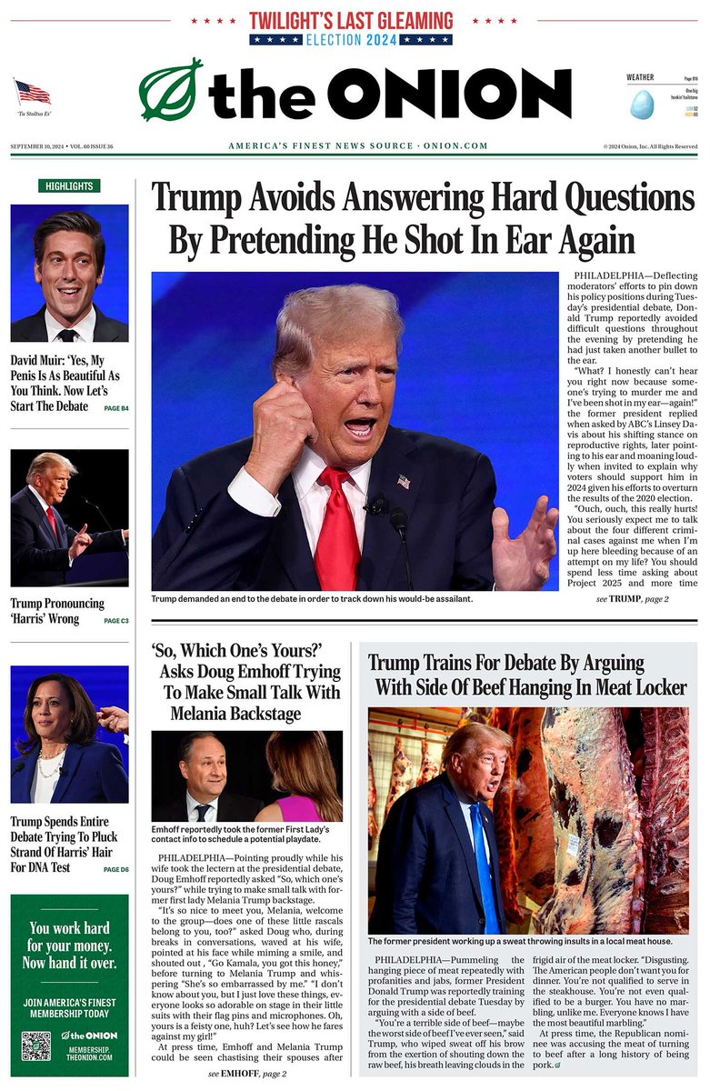 TheOnion's tweet photo. Have a written record of society’s collapse. Become a Member. Get the Paper. https://t.co/0Fqr8qrgDF https://t.co/6pKs2TUBHp