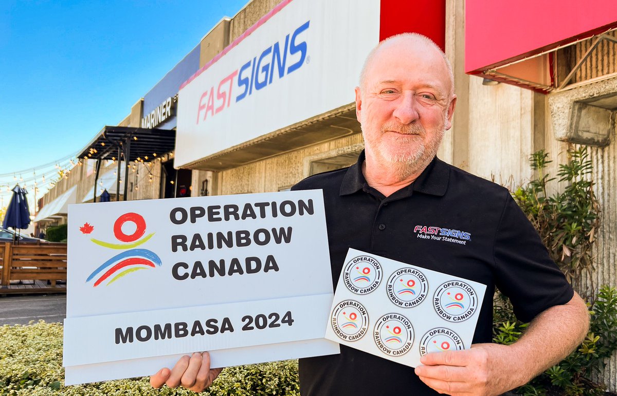 ORCanada's tweet photo. Thank you Andrew Crompton FastSigns Coquitlam for donating travel signs &amp; decals. Our next mission is November. https://t.co/SsAMKOMkui