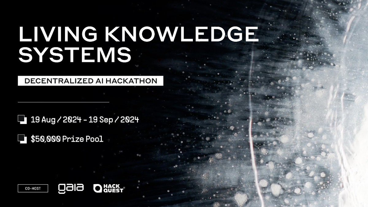 🌱 <a href="/Gaianet_AI/">Gaia 🌱</a> and HackQuest brings you a Living Knowledge Systems Hackathon! 🌱

Join us in the "Living Knowledge Systems" hackathon, where builders, dreamers, and rebels come together to create AI agents that challenge the status quo.

Ready to build!

hackquest.io/en/mobile/hack…