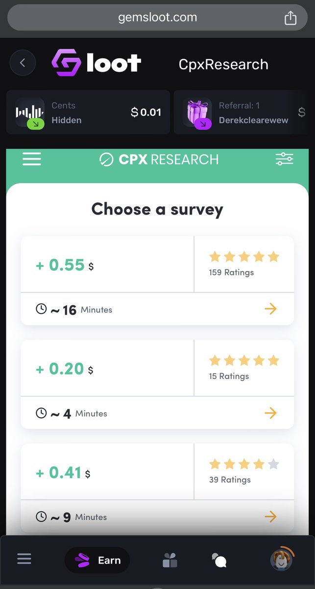 gemslootdotcom's tweet photo. Looking for an easy $3-5 a day?
💸 Hop on CPX Research surveys!
Quick, fun, and your wallet will thank you! 😎💰 #EasyMoney #SurveyLife #earnrobux #earngiftcards https://t.co/OEcTnbyyfp