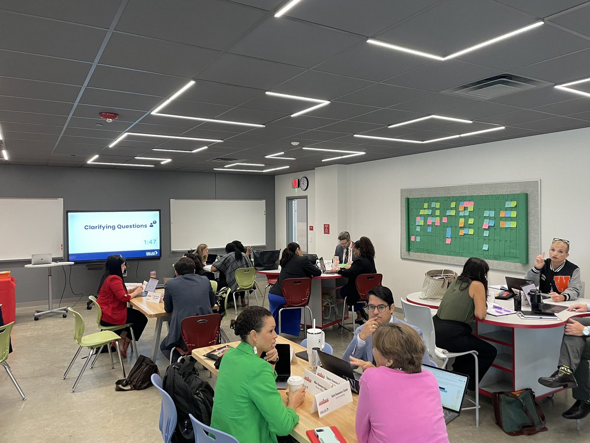 JuanCordobaDISD's tweet photo. Great collaboration during our Region III Data Cycle. Data triangulation- D1 STAAR goals, BOY diagnostic data, observation, attendance, and passing rates data. Principals provided each other feedback on responses to data and action steps to #MakeItHappen. @RyanZysk @Region3_DISD https://t.co/agsMnbIrRm