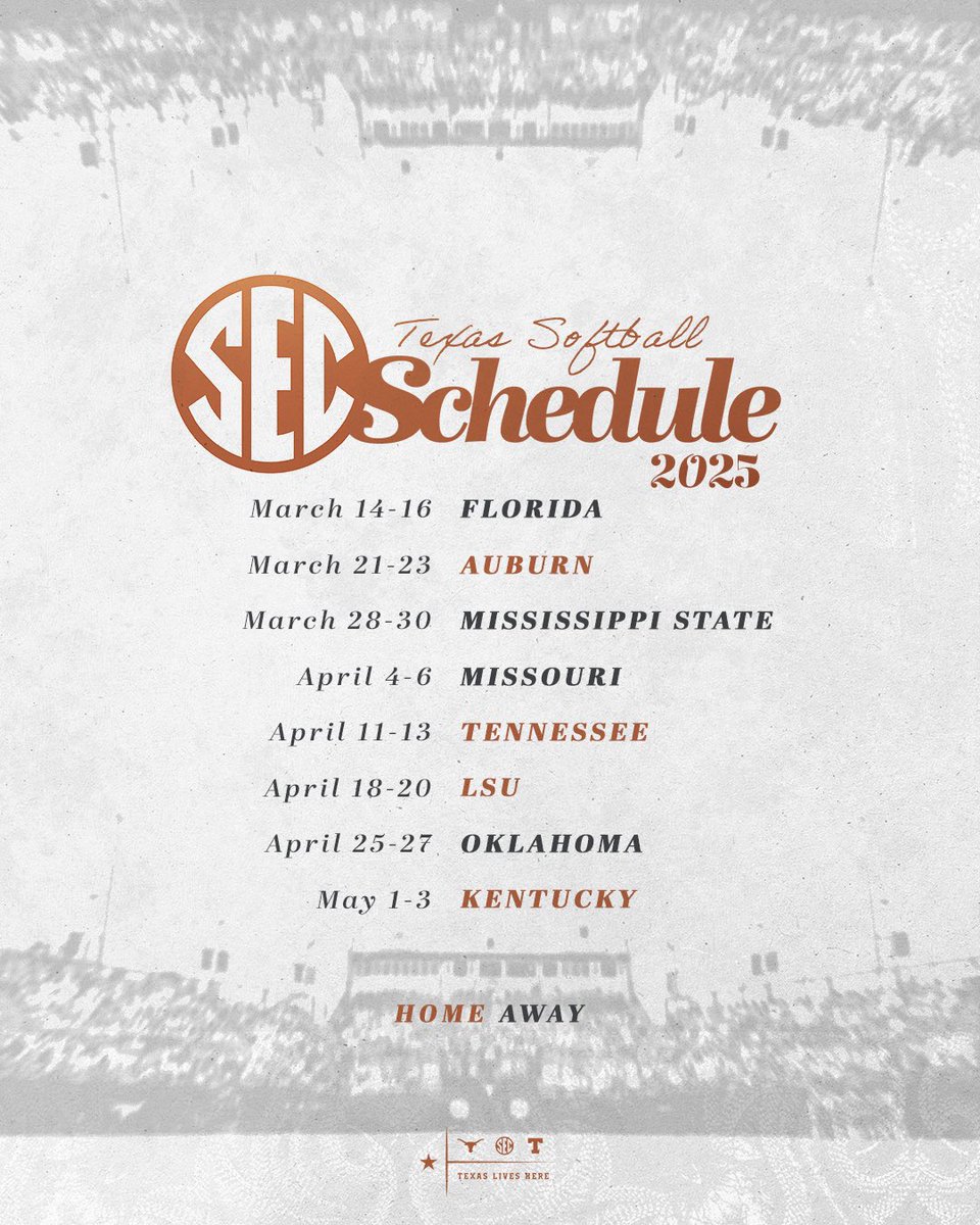 it’s finally here 😍🤘

🔗 hookem.at/SBSECSchedule

#HookEm