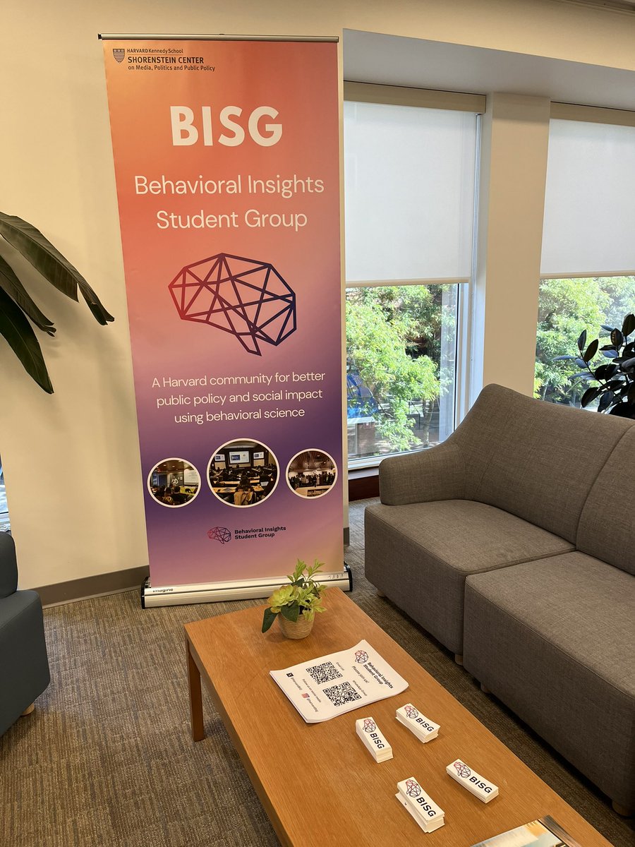 Harvard Behavioral Insights Group (@harvardbig) on Twitter photo Come find us today 3-5pm at the <a href="/ShorensteinCtr/">Shorenstein Center</a> Open House, 124 Mt Auburn St!
We’ll also be at the <a href="/Kennedy_School/">Harvard Kennedy School</a> Student Organization Fair this Friday 4-6pm in the HKS Courtyard 🎉 Come find us today 3-5pm at the <a href="/ShorensteinCtr/">Shorenstein Center</a> Open House, 124 Mt Auburn St!
We’ll also be at the <a href="/Kennedy_School/">Harvard Kennedy School</a> Student Organization Fair this Friday 4-6pm in the HKS Courtyard 🎉