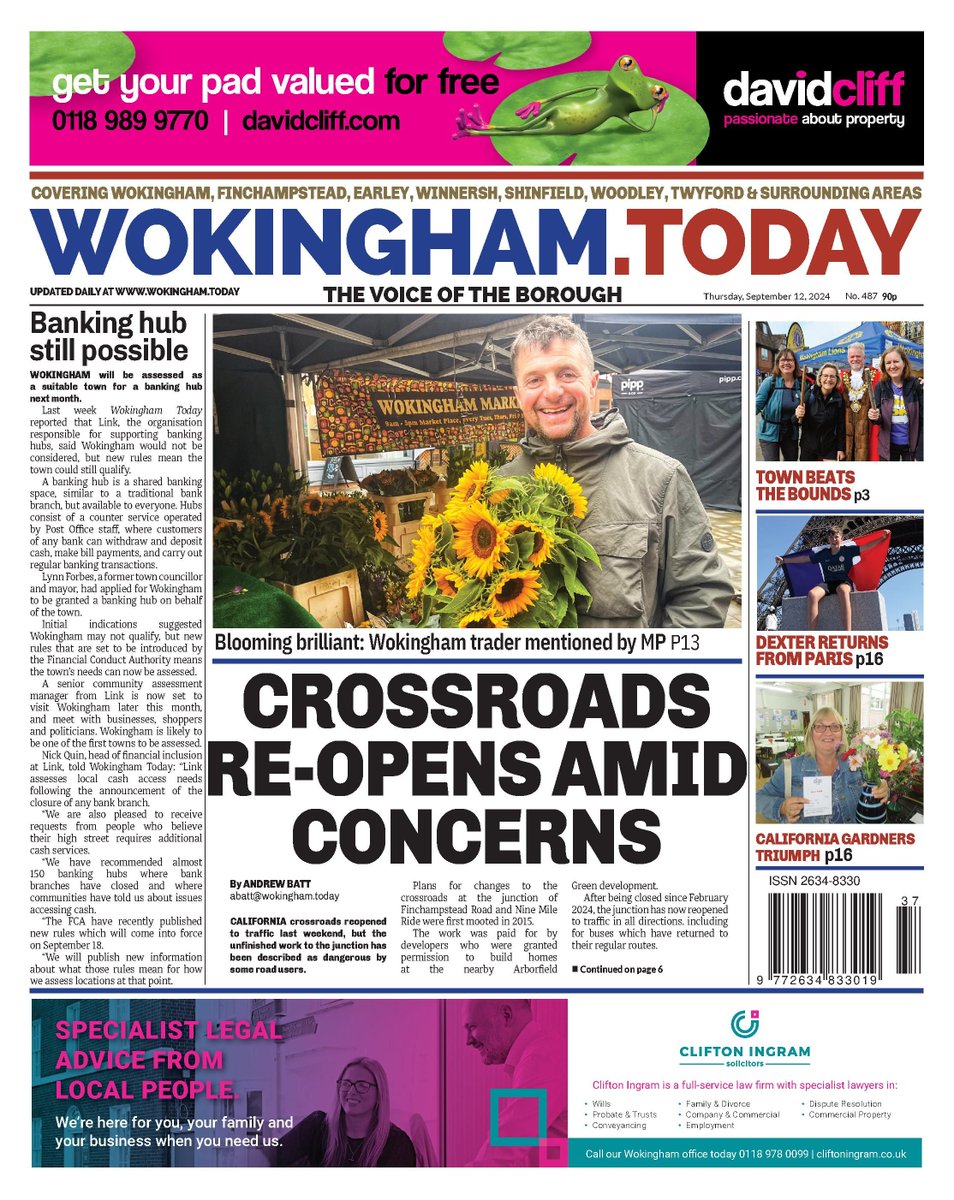 WokinghamToday's tweet image. In this week&apos;s edition:

+ Banking hub back on the table?
+ Beating the bounds of the Borough
+ Thousands of homes approved for Wokingham

All this and much more, available tomorrow!

#UKnews #FrontPages #TomorrowsPapersToday #Wokingham