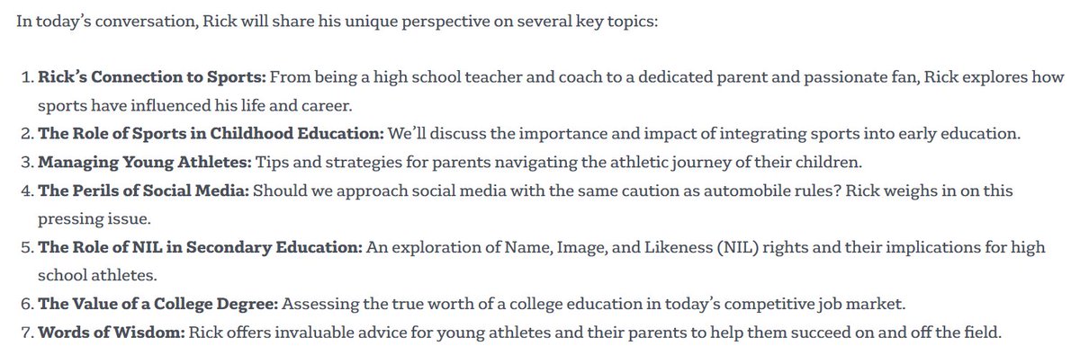 AEI Education (@aeieducation) on Twitter photo Industry Insiders: The Role of Sports in Childhood Education
<a href="/rickhess99/">Frederick M. Hess</a> sits down with <a href="/theplayersnil/">The Players NIL</a> to discuss the importance and impact of integrating sports into early education: Industry Insiders: The Role of Sports in Childhood Education
<a href="/rickhess99/">Frederick M. Hess</a> sits down with <a href="/theplayersnil/">The Players NIL</a> to discuss the importance and impact of integrating sports into early education: