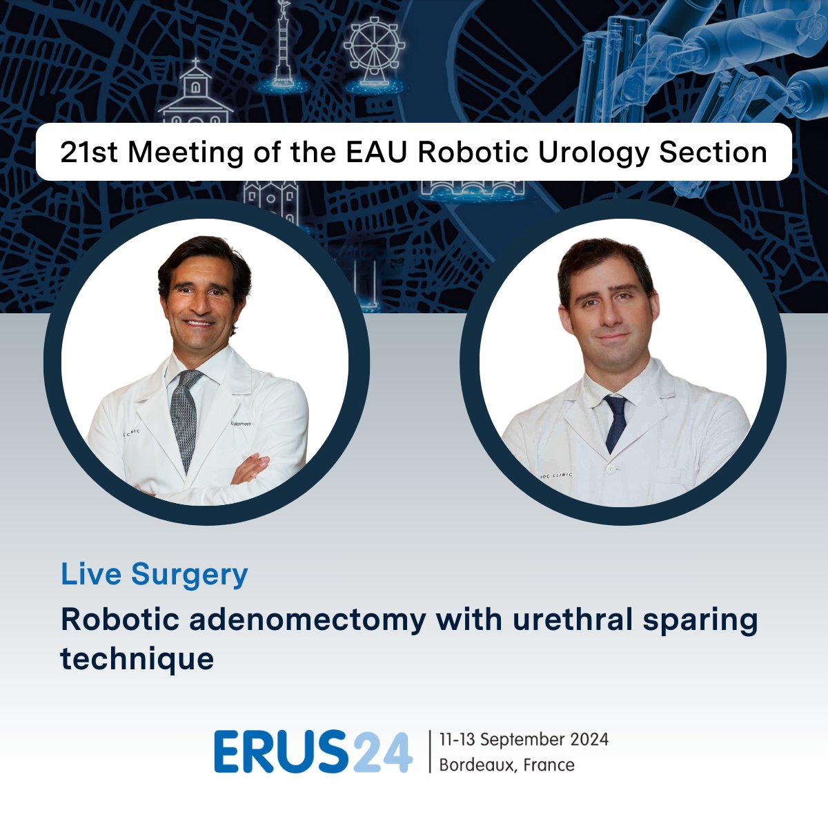 ROC Clinic (@roc_urologia) on Twitter photo Very honoured to be part of #ERUS24, the biggest event dedicated to robotic urology in Europe. Our doctors <a href="/RicardoBrime/">Ricardo Brime</a> and <a href="/dr_romero_otero/">Javier Romero Otero</a> will perform a Robotic adenomectomy with urethral sparing technique. Thanks to <a href="/AlbertoBreda1/">Alberto Breda</a>, Bernhard and Gaston for inviting us! Very honoured to be part of #ERUS24, the biggest event dedicated to robotic urology in Europe. Our doctors <a href="/RicardoBrime/">Ricardo Brime</a> and <a href="/dr_romero_otero/">Javier Romero Otero</a> will perform a Robotic adenomectomy with urethral sparing technique. Thanks to <a href="/AlbertoBreda1/">Alberto Breda</a>, Bernhard and Gaston for inviting us!