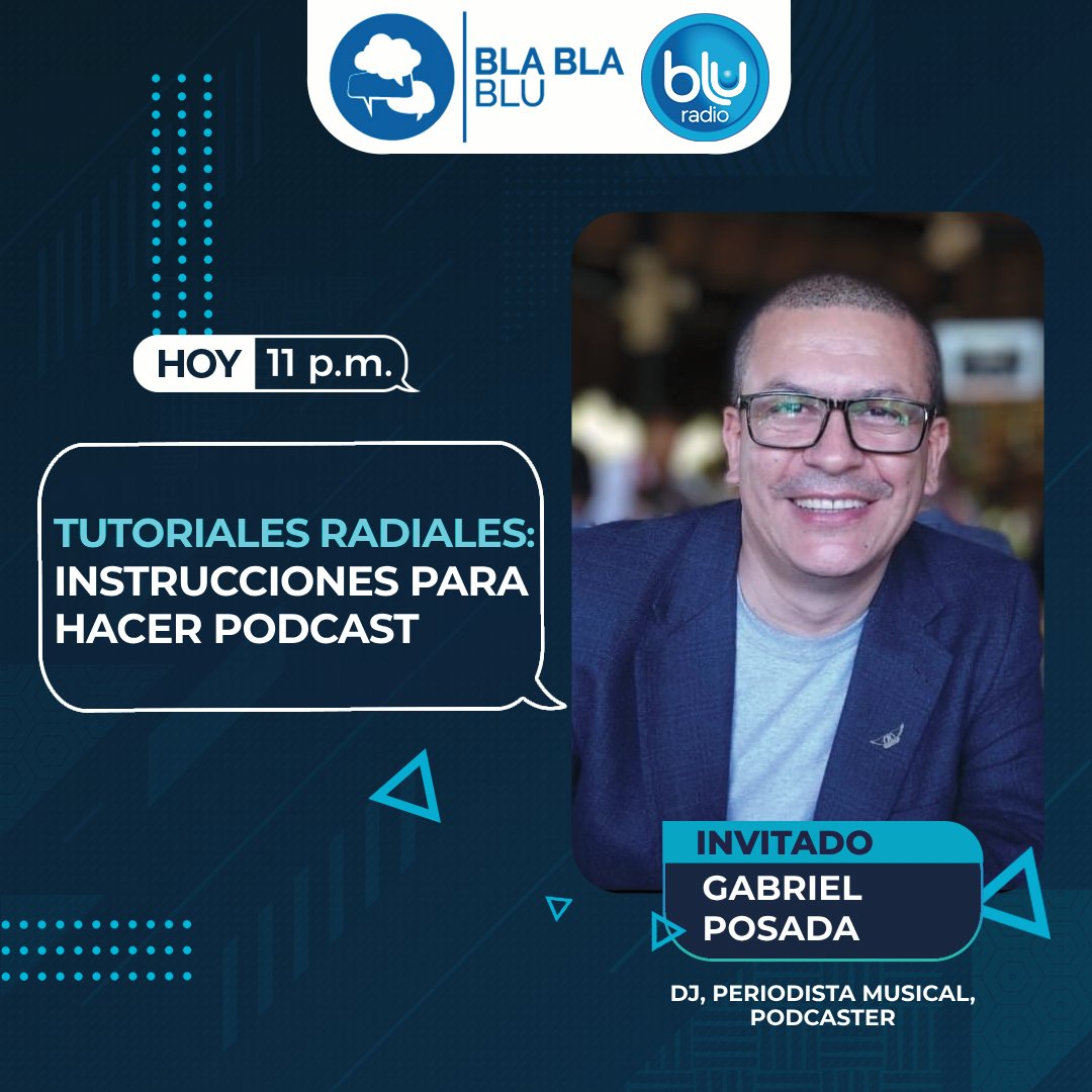 ¡Hoy en #BlaBlaBlu!

El actor <a href="/jimmyvasquezart/">Jimmy Vásquez</a> nos acompañará a partir de las 10:00 p.m.  

Y espere a las 11:00 p. m. nuestra conversación con Gabriel Posada en tutoriales radiales. 

Dirige: <a href="/entreelquintero/">Mauricio Quintero</a>

📻 » bit.ly/2Ztj42A «