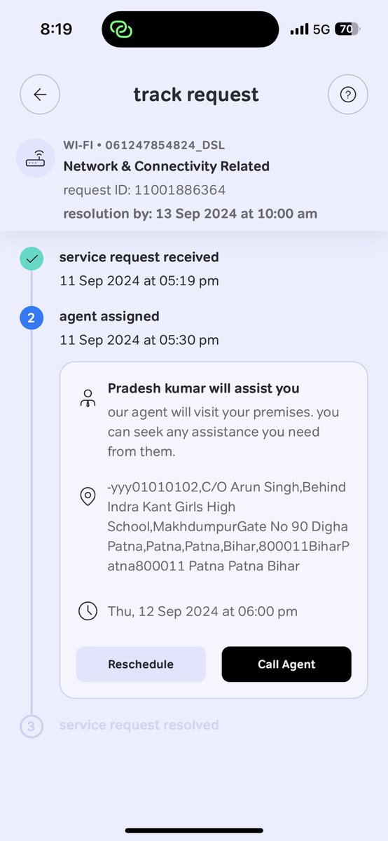 nishantkumar155's tweet photo. @Airtel_Presence @airtelindia 
This your turn around time for property customer https://t.co/LzYeAoKVr0