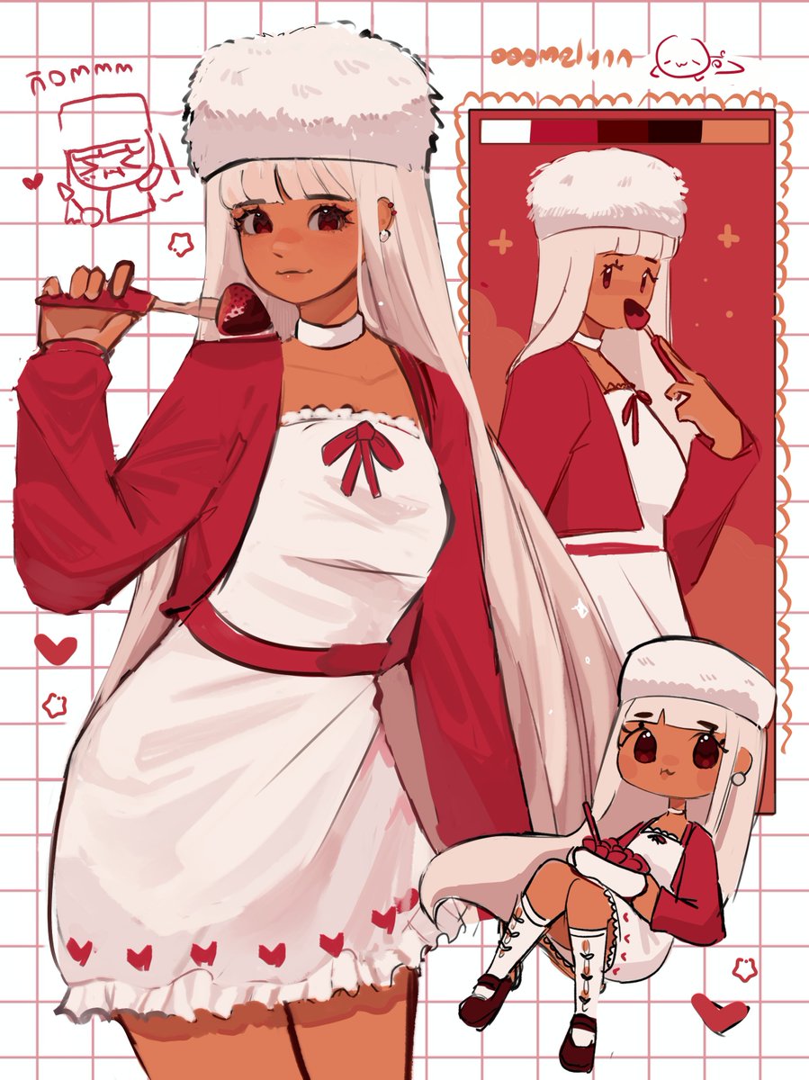 Omeliny's tweet image. — Color palette challenge w/ oomfies !! 🍓
