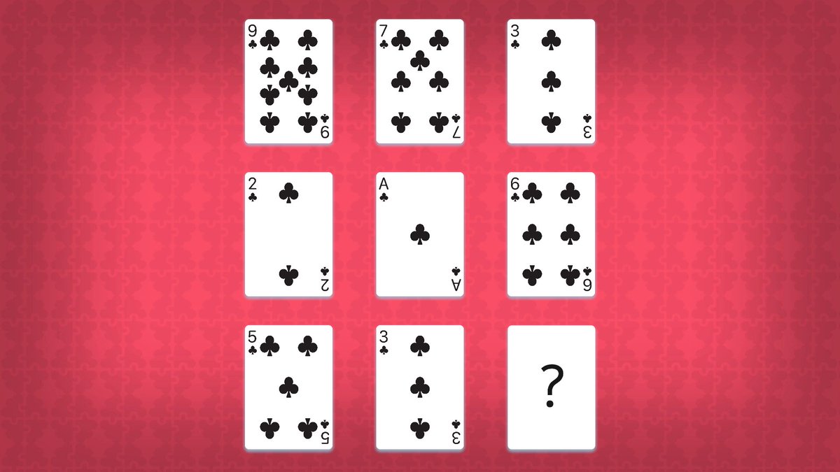 DBT_Off's tweet image. 🃏 Which card could complete the series?

#brainteaser #cards