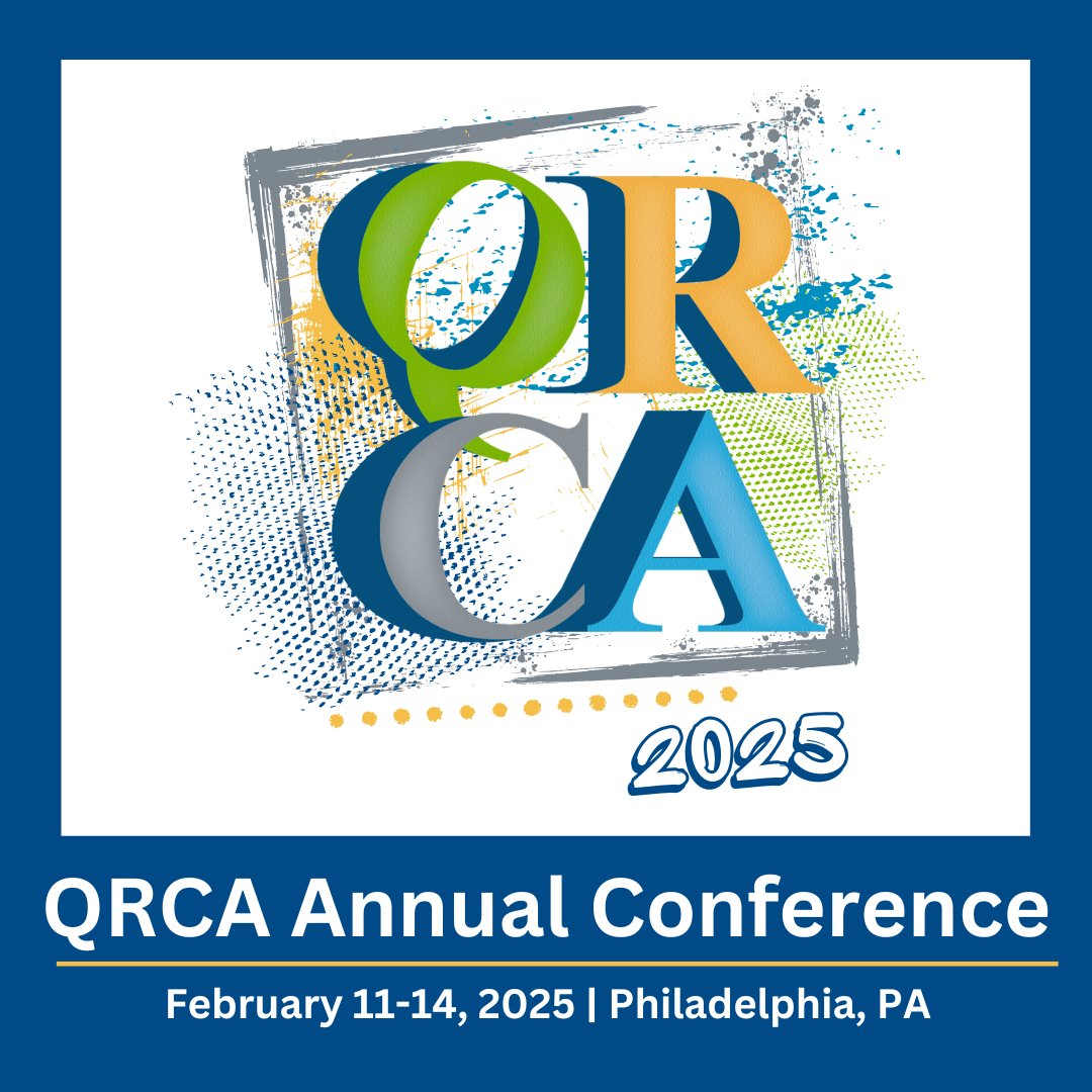 🎉 Get Ready for QRCA2025 in Philly! 🎉

🚀 Join us February 11-14, 2025, in the vibrant city of Philadelphia, PA, for a conference that’s all about pushing the boundaries of qualitative research. Register today -> qrca.org/2025