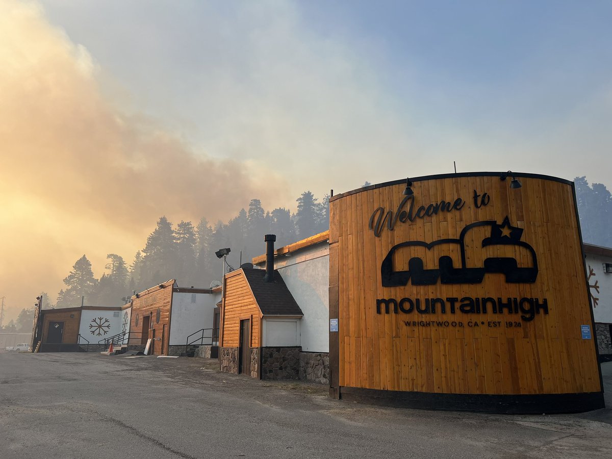 Good news - Mt. High Resort is largely undamaged from #BridgeFire. Big Pines Lodge still standing. | <a href="/ABC7/">ABC7 Eyewitness News</a>