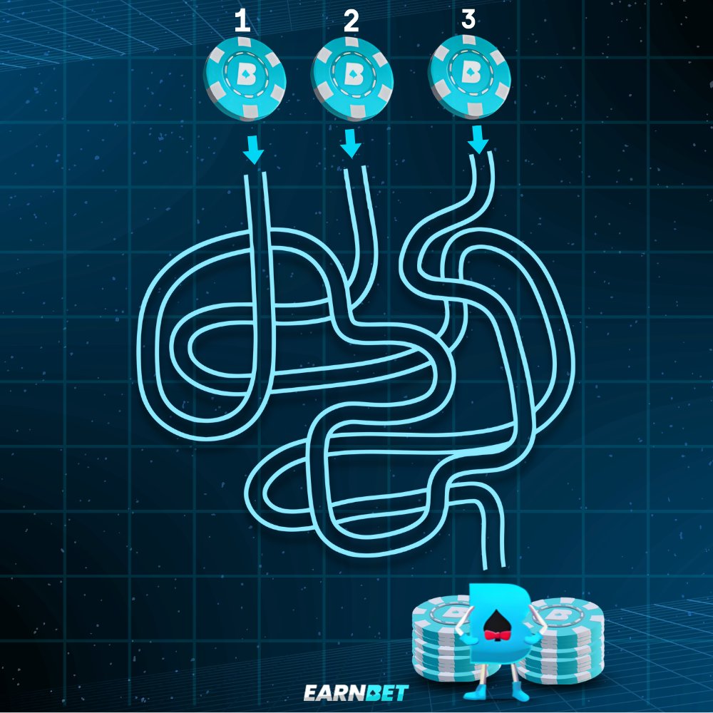 EarnBetCasino's tweet photo. 🚨 EBET Token Maze Challenge! 🚨
Our EarnBet mascot is eagerly waiting for the #EBET tokens! But it needs your help to get them! 🧠
🔍 Which path will lead the tokens to the mascot?
1️⃣ 2️⃣ or 3️⃣?
How to enter:
1️⃣ Comment your answer below.
2️⃣ Repost 🔄
💡 Two lucky winners will be randomly selected from the correct answers! 🍀
#CryptoChallenge #CasinoRewards #CryptoRewards