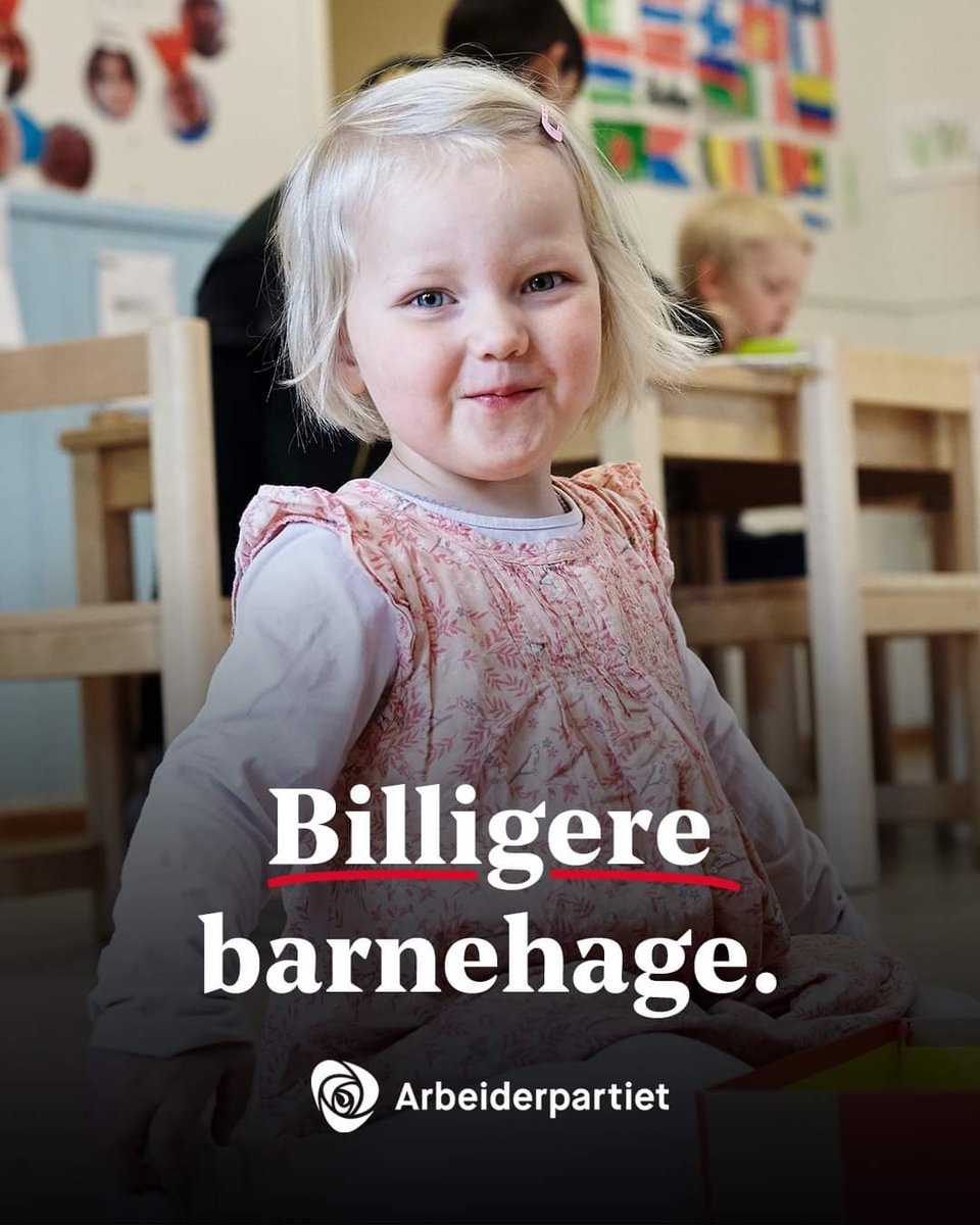 1. august ble barnehageprisene kuttet med 1.000 kroner i måneden per barn. Folk skal få bedre råd med <a href="/Arbeiderpartiet/">Arbeiderpartiet</a> ved roret 🌹

Sjekk hvor mye du sparer:
arbeiderpartiet.no/aktuelt/folk-s…

Lik og del 🙂❤️