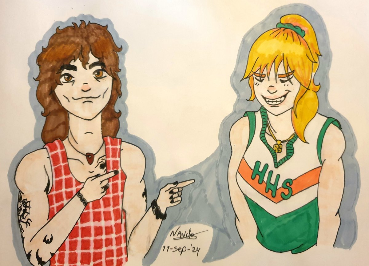 nandovdheide's tweet image. Eddie and Chrissy as requested by @sweet_barbz86 and @stolasbride
#strangerthings #fanart #hellcheer #eddiemunson #eddissy #jennaortega #winonaryder