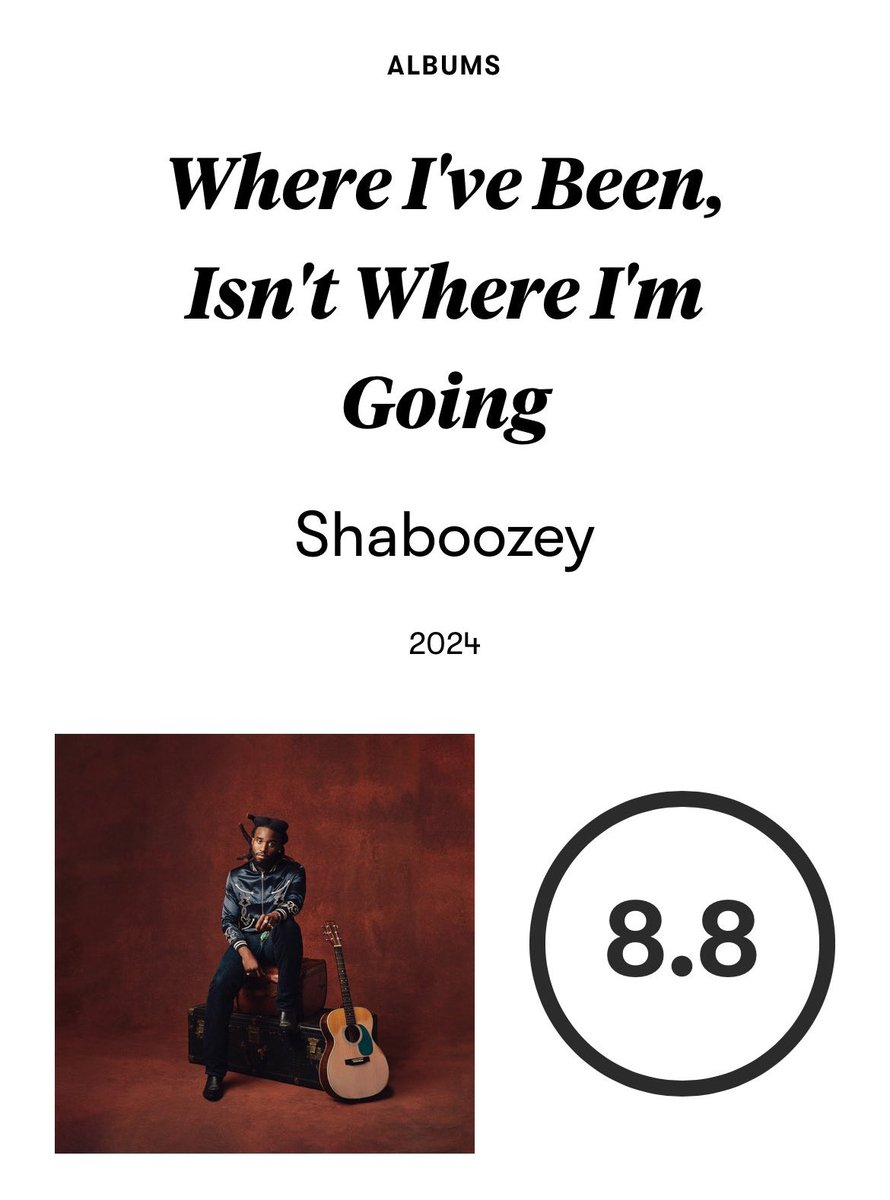 arnau_sn's tweet photo. Wow, wow, wow! Where I’ve Been, Isn’t Where I’m Going by @ShaboozeysJeans is an amazing album! My favourite song is Highway!
Shaboozey DESERVES all his nominations in the CMA’s… and he also deserves more nominations for his featurings in CC.
#CMARacism #BoycottCMA https://t.co/LZZrzGkezK