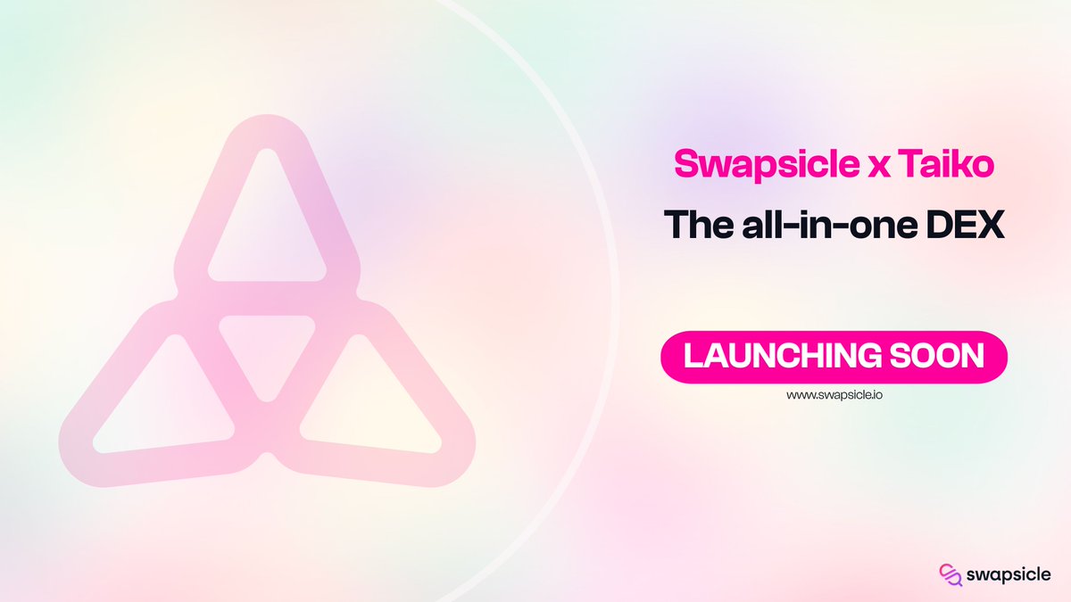 Swapsicle (@swapsicledex) on Twitter photo 🥁Swapsicle is expanding & launching on Taiko 🔜 🥁
Get ready for seamless swapping & concentrated liquidity on this based zkEVM 🍦
Stay tuned for more updates 🥁 <a href="/taikoxyz/">Taiko.eth 🥁</a> 🥁Swapsicle is expanding & launching on Taiko 🔜 🥁
Get ready for seamless swapping & concentrated liquidity on this based zkEVM 🍦
Stay tuned for more updates 🥁 <a href="/taikoxyz/">Taiko.eth 🥁</a>