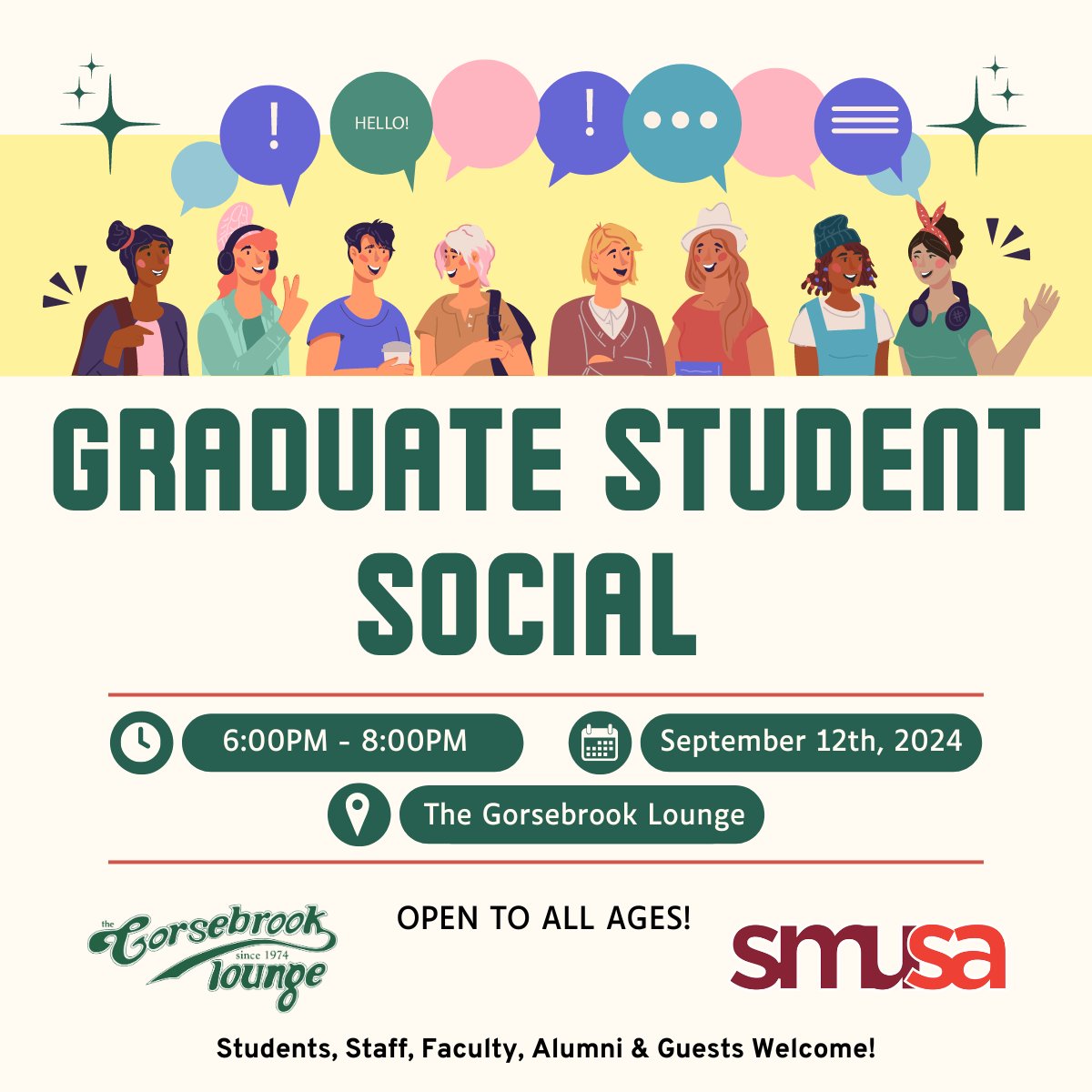 Join us for a fun-filled Graduate Student Social! 🎉 Connect, relax, and enjoy an evening of activities with fellow grad students, friends, and family. Build your community and make new connections! 👥