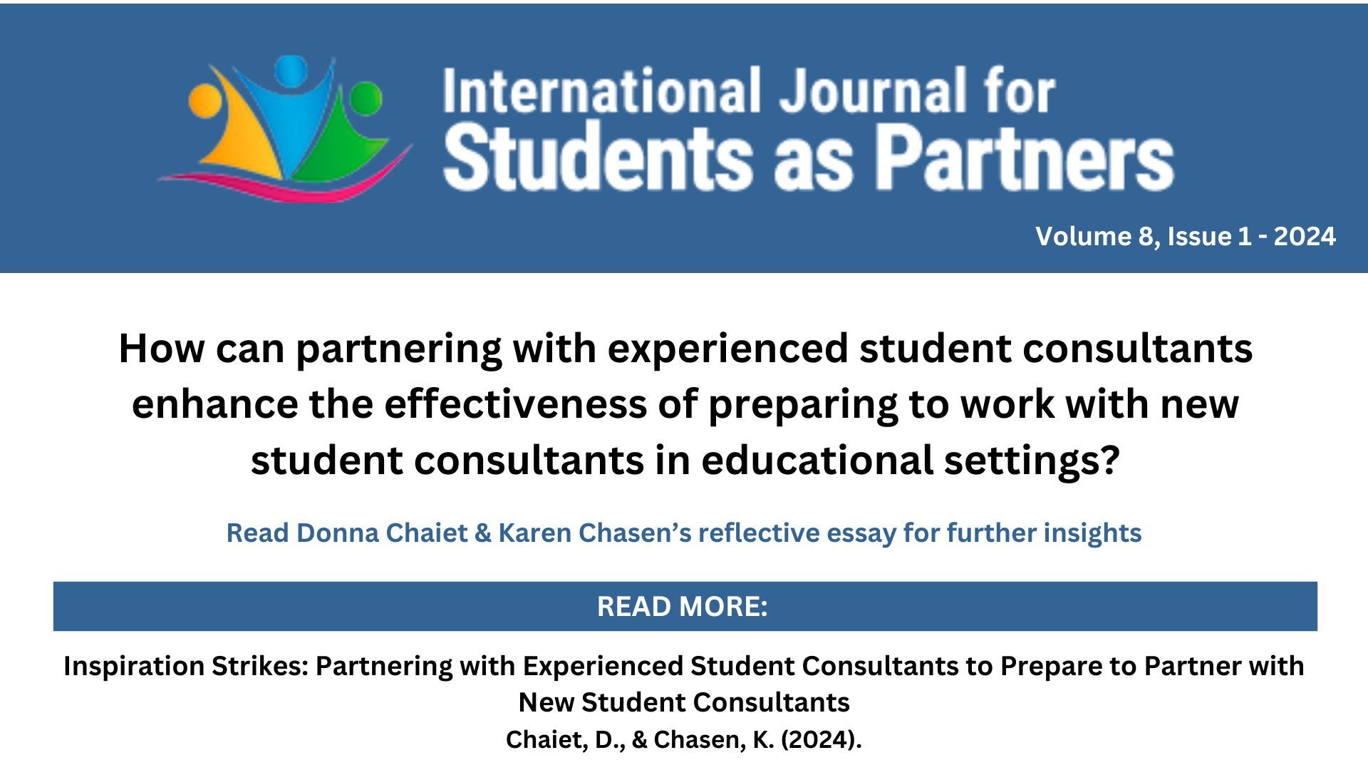Students as Partners on X: &ldquo;This article details the journey 