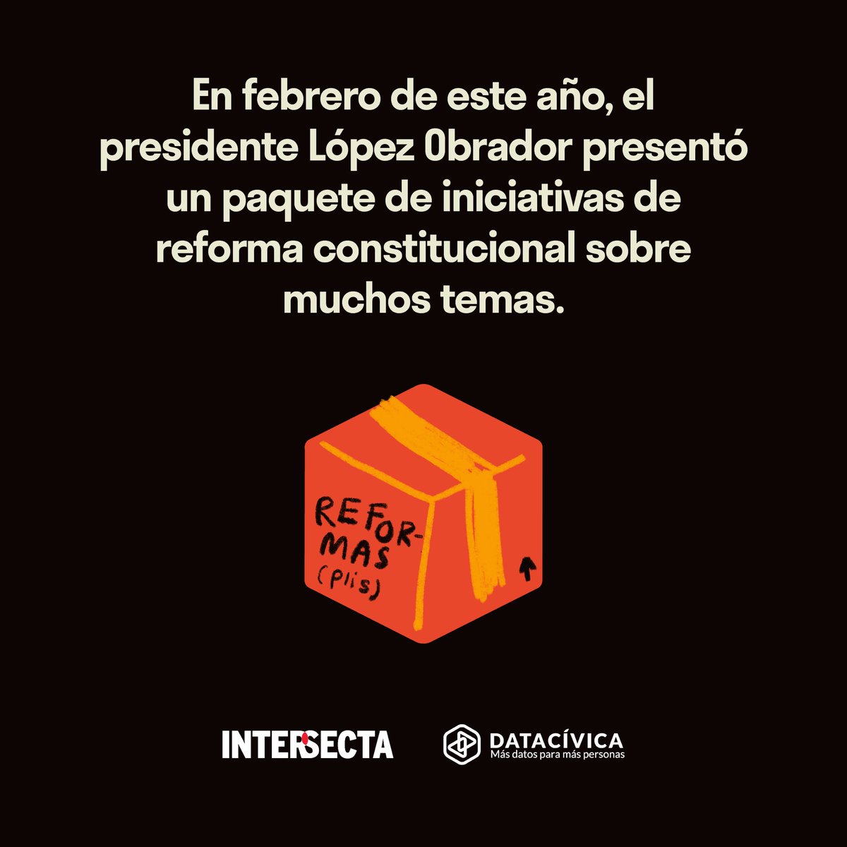 intersectaorg's tweet photo. Reformas constitucionales hasta en la sopa, ¿qué cambios se proponen y cómo nos afectan? 🥣📚

🪖 Hoy publicamos nuestra guía colaborativa con @datacivica sobre la iniciativa de reforma en materia de #fuerzasarmadas.

Ponte cómoda para leer este hilo con nuestro análisis ✨: https://t.co/DIInb8iAhz