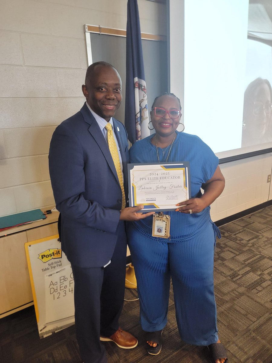 Congratulations to <a href="/JolleyLa/">LaKesia Jolley-Foster</a> for being our year's first Elite Educator Award Winner! Thank you for all you do for <a href="/CradockES/">Cradock E. S.</a> and your school community! #PPSShines #PPSElite