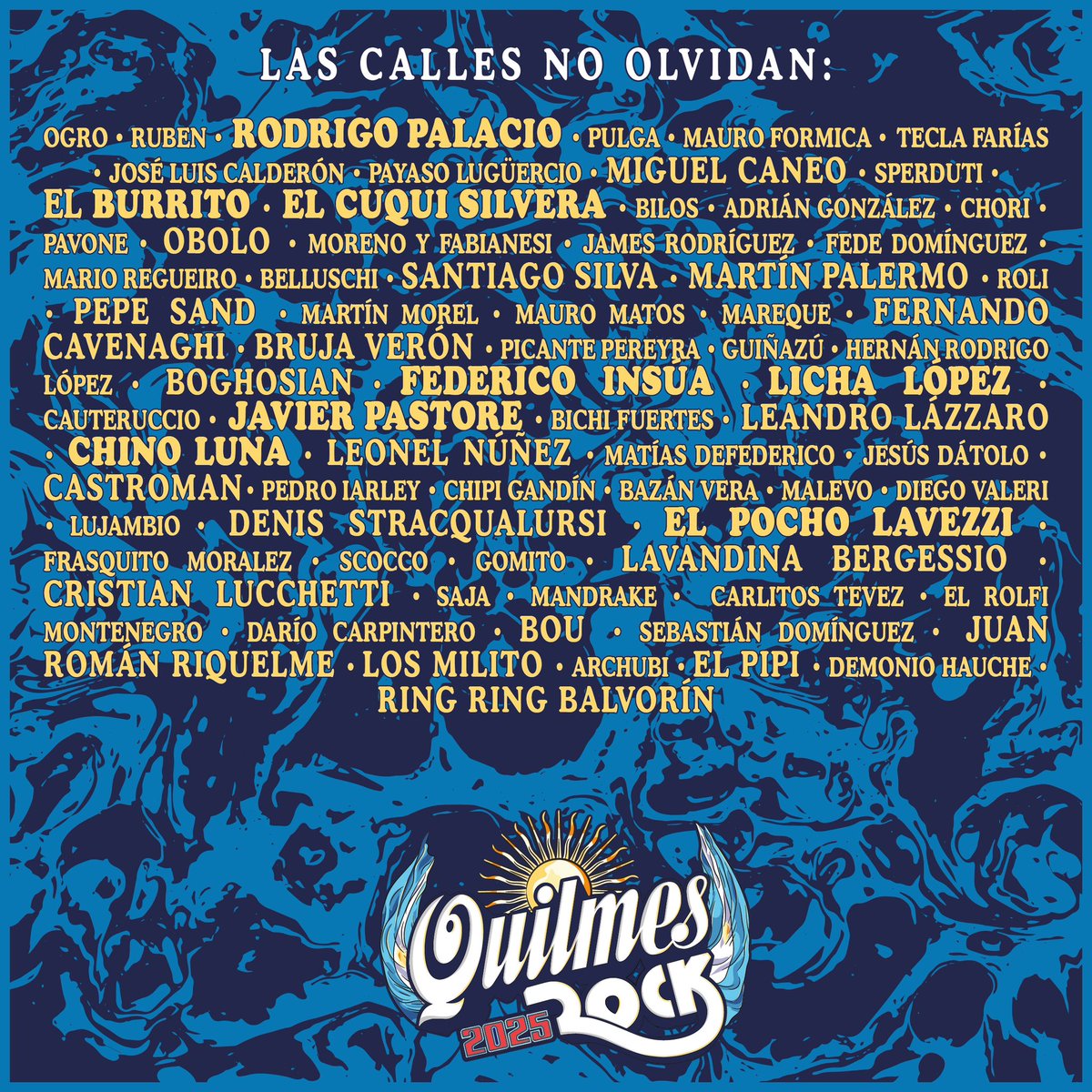 Fútbol argentino x Rock nacional. 

Esto es lo que somos.