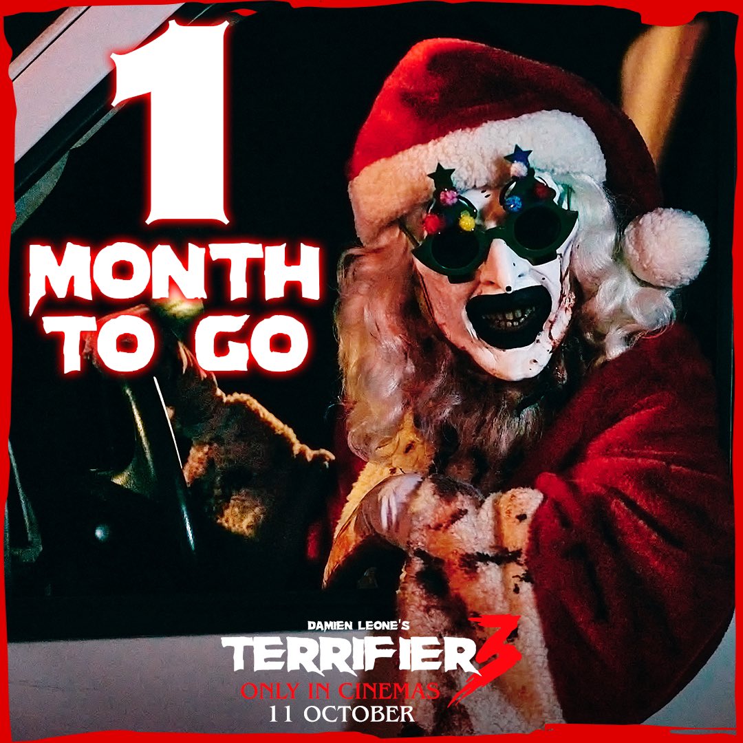 Get in losers, we’re going to see #Terrifier3.
<a href="/damienleone/">Damien Leone</a>’s ‘Terrifier 3’ is only in cinemas from 11 October. 

#ArtTheClown #Terrifier
