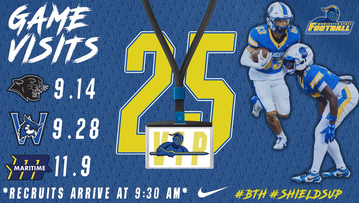 Micah Cummins (@coachmcummins) on Twitter photo Game Day Visit Schedule 🗓️
Any interested 25's DM <a href="/WSU_LancerFB/">Worcester State Football</a> or one of our coaches below:
<a href="/CoachBesaw/">Zach Besaw</a>
<a href="/Coach_MPrice/">Marcus Price</a>
<a href="/CoachFilliger/">Ryan Filliger</a>
<a href="/THECoachOLeary/">Thomas O’Leary</a>
@CoachC508
#BTH🔨 #ShieldsUP⚔️ Game Day Visit Schedule 🗓️
Any interested 25's DM <a href="/WSU_LancerFB/">Worcester State Football</a> or one of our coaches below:
<a href="/CoachBesaw/">Zach Besaw</a>
<a href="/Coach_MPrice/">Marcus Price</a>
<a href="/CoachFilliger/">Ryan Filliger</a>
<a href="/THECoachOLeary/">Thomas O’Leary</a>
@CoachC508
#BTH🔨 #ShieldsUP⚔️