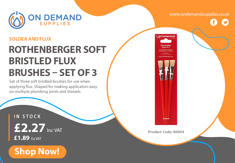 🛠️ Introducing the Rothenberger Soft Bristled Flux Brushes – perfect for easy application of flux, glues, and solvents! Ideal for plumbing joints and threads. 🚰 
ondemandsupplies.co.uk/rothenberger-p…

#PlumbingTools #Rothenberger #DIYTools