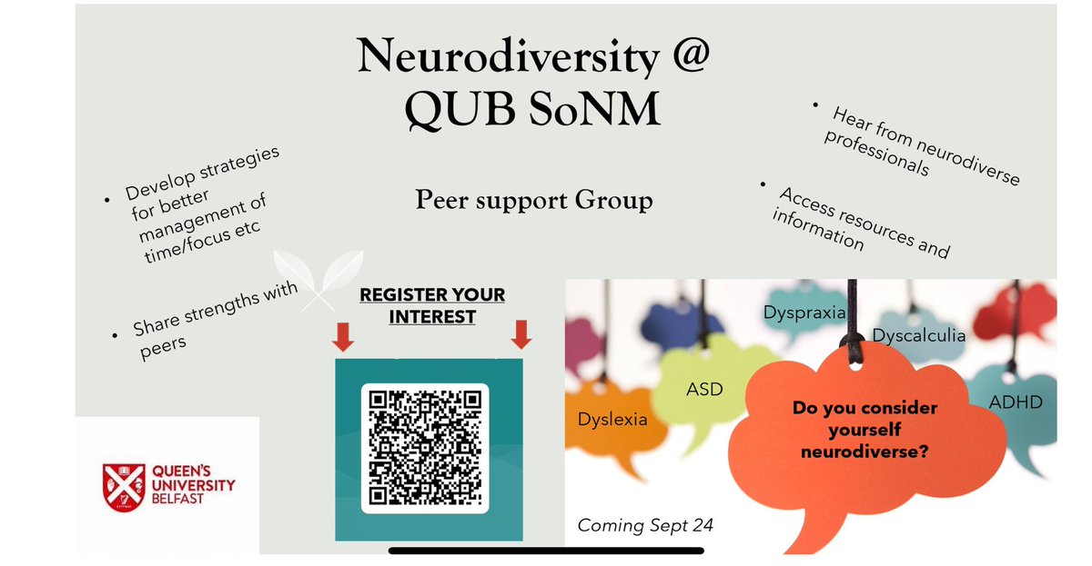 CYPQUB's tweet photo. Today saw the launch of our ND@QUB support group for neurodiverse students and staff. Of course that comes with some @QUBSONM freebies and snacks! A big welcome to those who signed up to get our info, our door is open! @qubengagemhls_d @QUBWellbeing https://t.co/JgMhRDB0oy