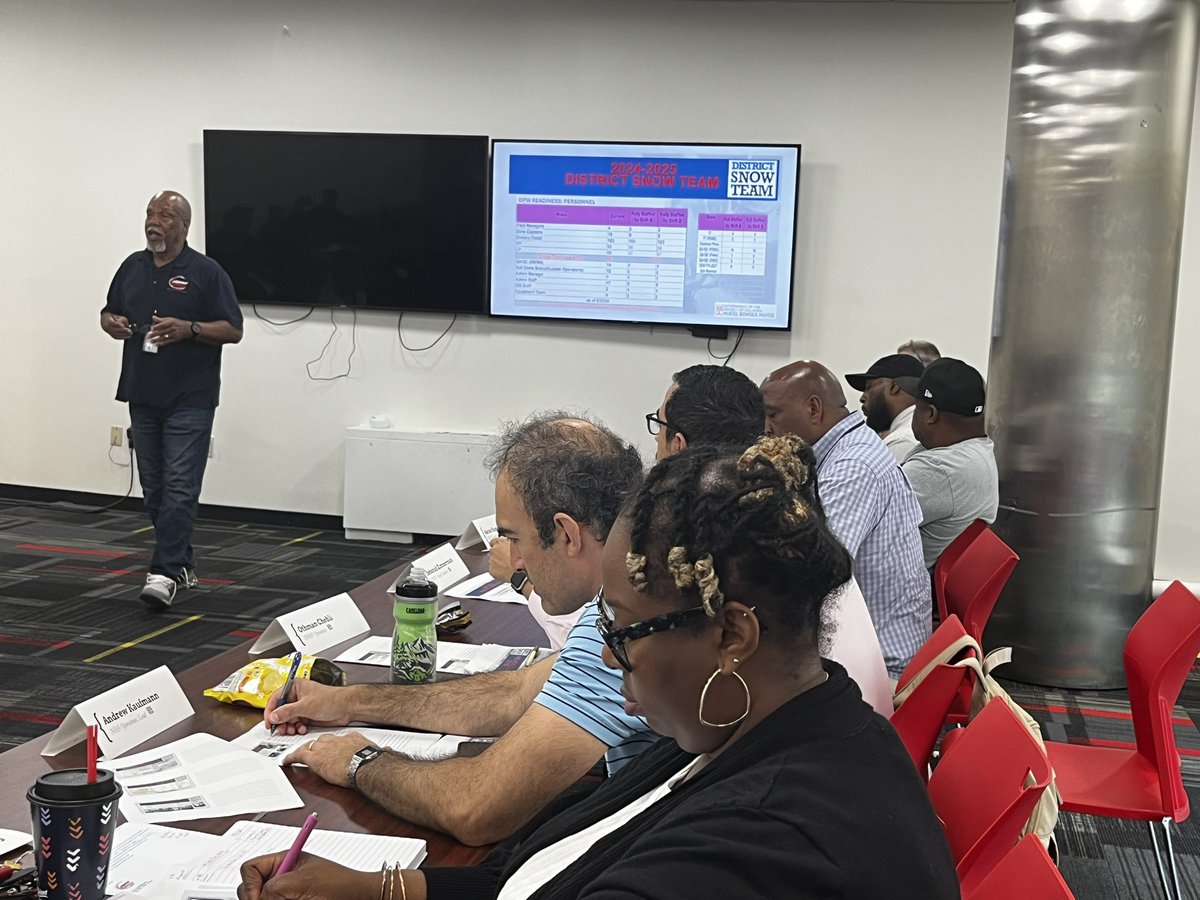 DCDPW's tweet photo. ๐ It may still be late summer, but DPW and our partner agencies are already preparing for winter weather!
โ๏ธ We've started meeting and planning to ensure we're ready to keep the District moving safely during snowstorms.
Stay tuned for updates! #ReadyForSnow https://t.co/7uGjI1dMeP