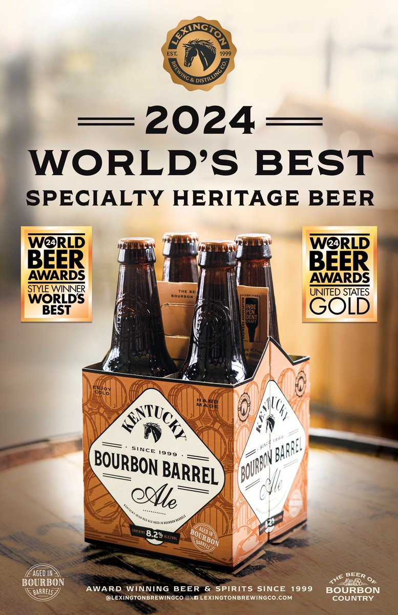 We are so proud to have our Kentucky Bourbon Barrel Ale be awarded Best Specialty Heritage Beer by <a href="/worldbeerawards/">WorldBeerAwards</a> !

Thank you to everyone on our incredible team that has made this beer so special. 🍻