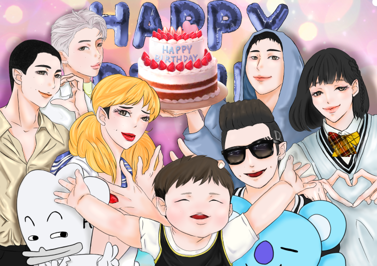 Cookoyamonster's tweet image. #처음이자마지막_남준없는남준생일
#잊어버리지_않은_남준_생일
#빡빡_두두_생일ㅊㅋ 
#RM생일_빵빠레_불며_축하 #남준아_생일축하해
#HAPPYRMDAY