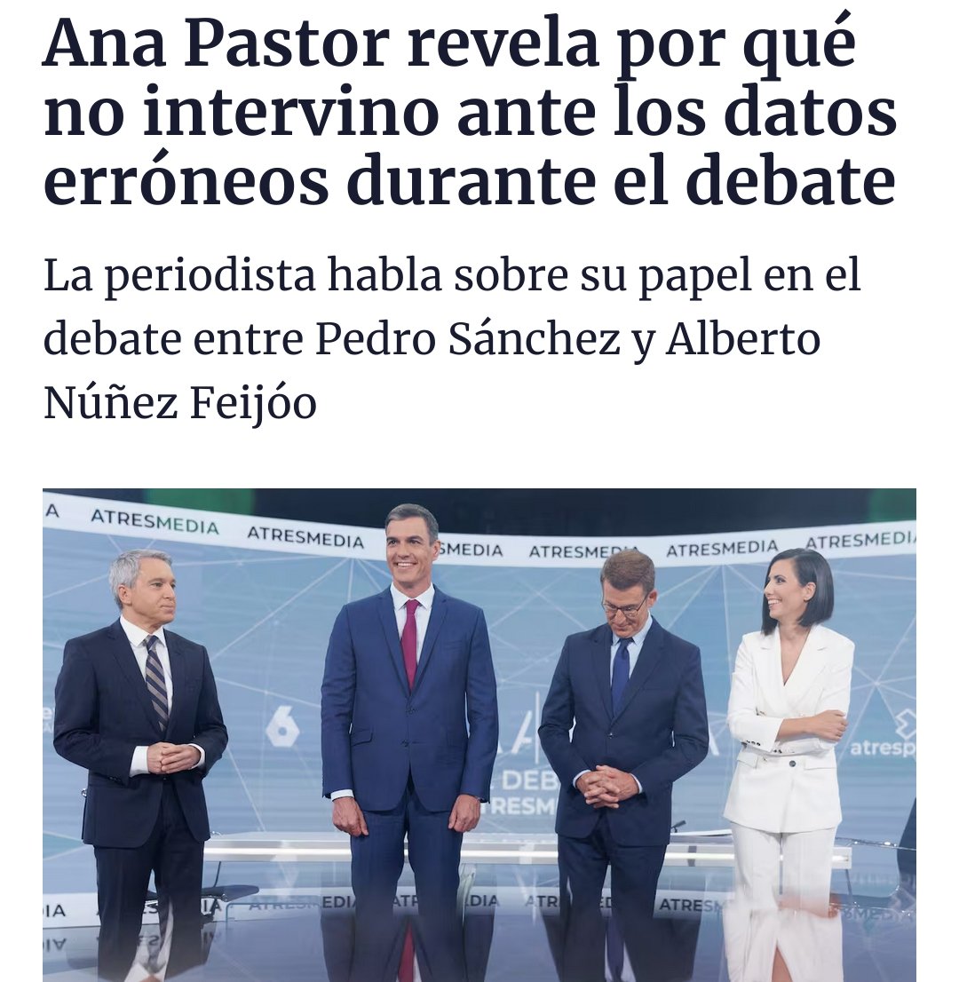 IamRGR1's tweet image. Decía Ana Pastor que no podía corregir las mentiras de Feijoo durante el debate previo al 23J. Ayer pudo ver como a Trump le neutrochequeaban en directo: