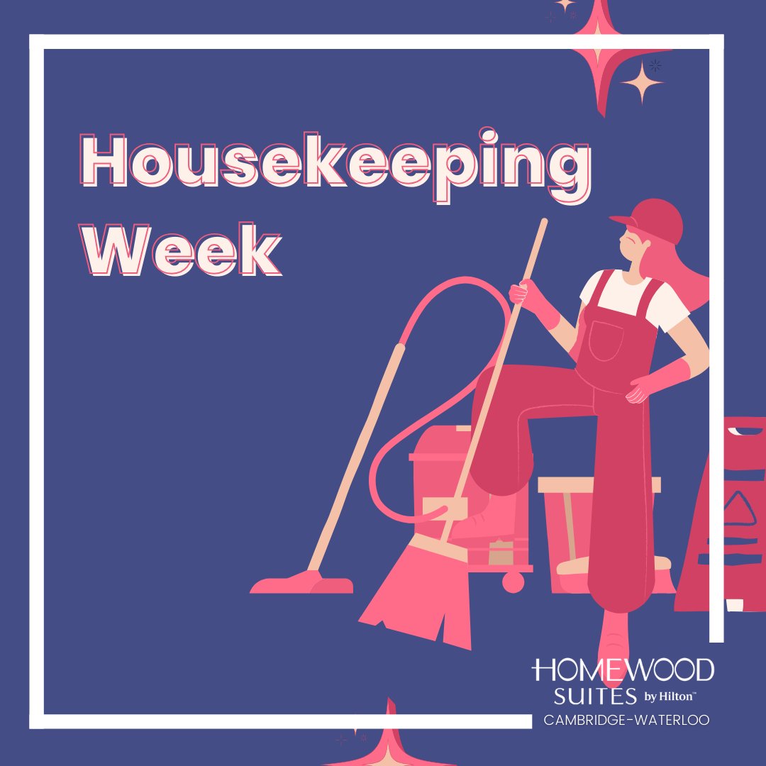 We are so thankful for our ⭐ amazing ⭐ housekeeping team - we couldn't do it without each and every one of you!

#housekeepingweek #internationalhousekeepingweek #housekeeping #hotel #extendedstay #homewoodsuitesbyhilton #cambridge #ontario #canada #staywithus