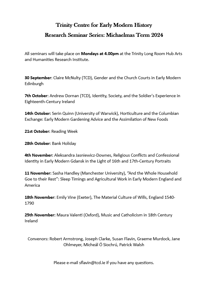 TCD Early Modern History tweet media