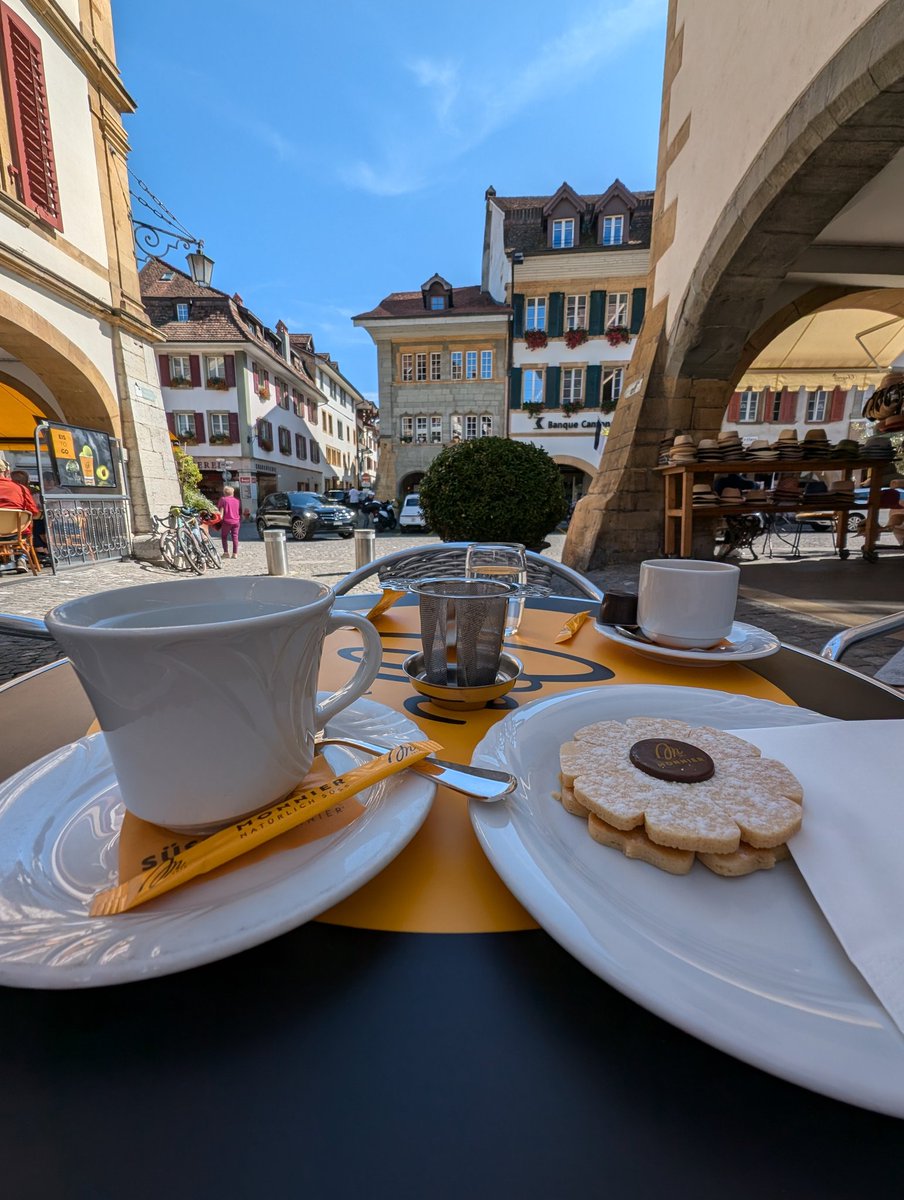 Trip to Murten yesterday - lovely medieval town.  Beautiful architecture ...
