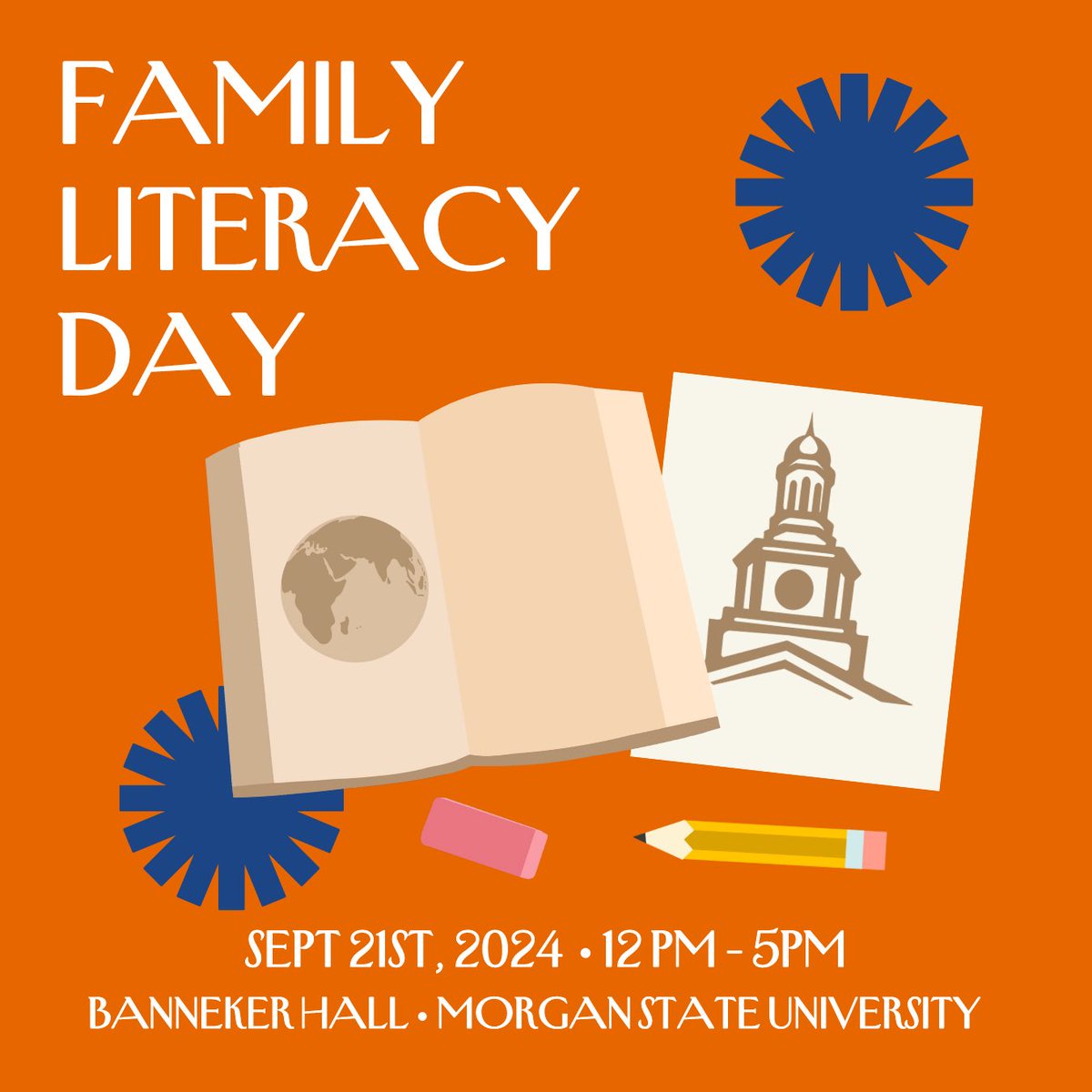 Save the date! MILE is hosting Family Literacy Day with <a href="/MorganStateU/">Morgan State University</a> in Banneker Hall and co-sponsored by the National Center for the Elimination of Educational Disparities (NCEED)! Click the link in bio to register and learn more!