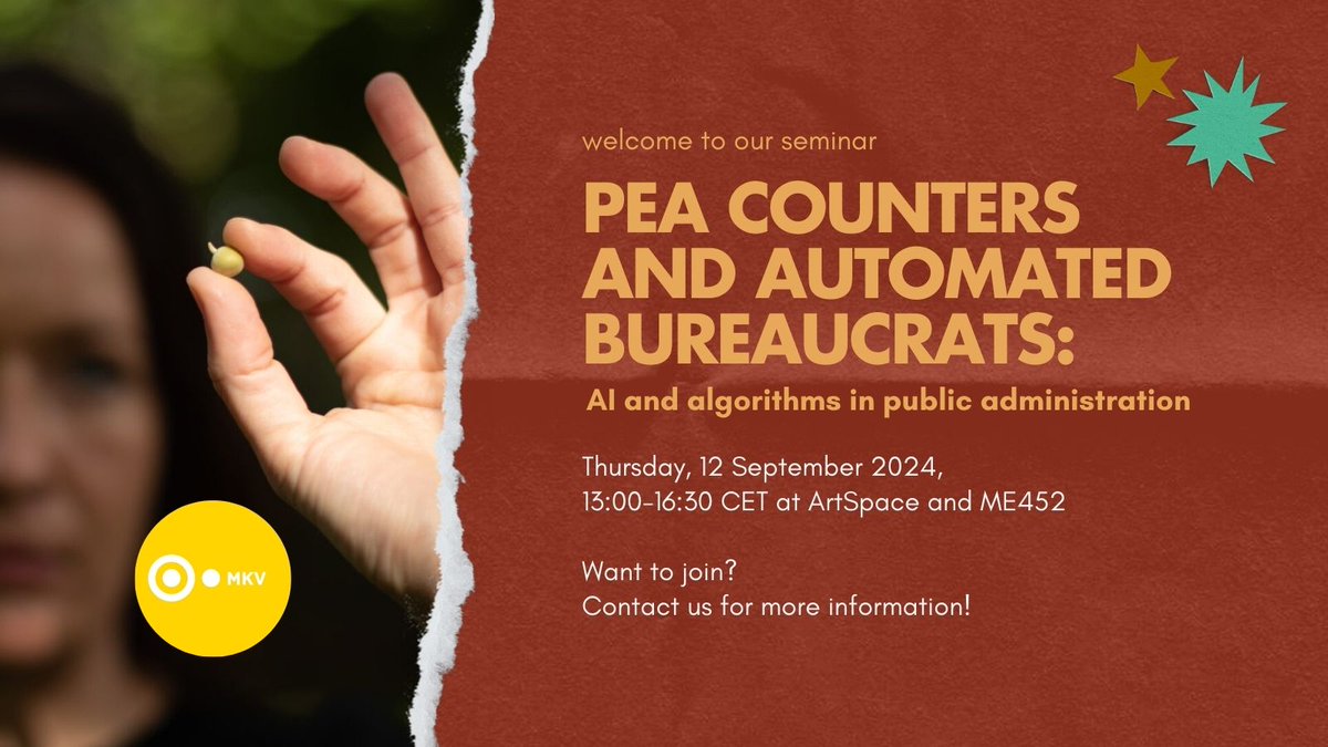 MKV | Södertörn University (@mkv_sodertorn) on Twitter photo 👋🏼 Welcome to tomorrow's seminar co-organized by the Hub for Digital Welfare Research, the Academy of Public Administration and the Digital Transformations Research Platform.
🗓️ 12 September, 13-16.30 CET
at <a href="/sodertorn/">Södertörns högskola</a> campus. 👋🏼 Welcome to tomorrow's seminar co-organized by the Hub for Digital Welfare Research, the Academy of Public Administration and the Digital Transformations Research Platform.
🗓️ 12 September, 13-16.30 CET
at <a href="/sodertorn/">Södertörns högskola</a> campus.