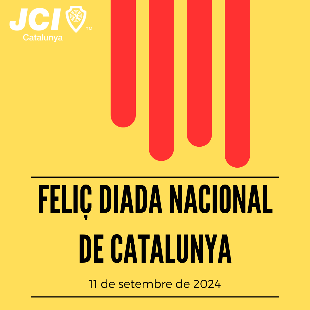 𝐃𝐢𝐚𝐝𝐚 𝐧𝐚𝐜𝐢𝐨𝐧𝐚𝐥 𝐝𝐞 𝐂𝐚𝐭𝐚𝐥𝐮𝐧𝐲𝐚 𝟐𝟎𝟐𝟒

Des de la JCI Catalunya volem desitjar-vos una bona Diada Nacional.

𝐕𝐢𝐬𝐜𝐚 𝐂𝐚𝐭𝐚𝐥𝐮𝐧𝐲𝐚!