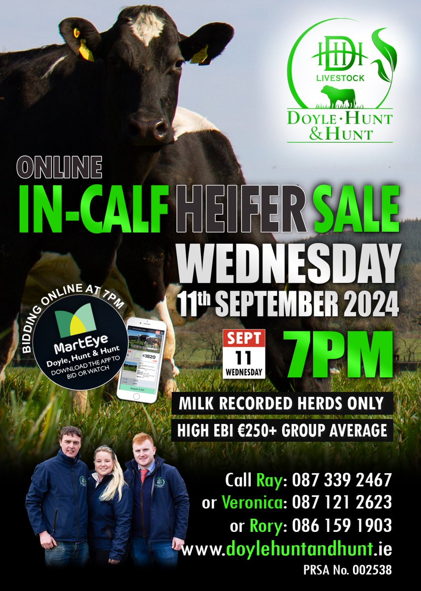 Don't forget to register to bid for tonight's sale. If you need to be accepted to bid or have any issues in registering please call Veronica on 087 1212623